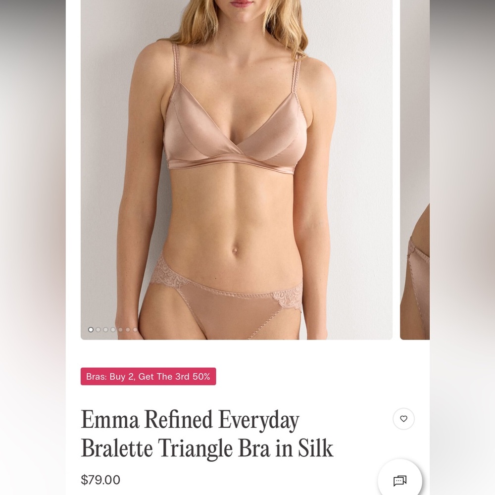 Intimissimi Emma refined everyday bralette triangle in silk